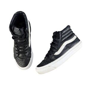 Vans Sk8-Hi Reissue High-Top Sneakers Black & White Size 6.5 Womens
